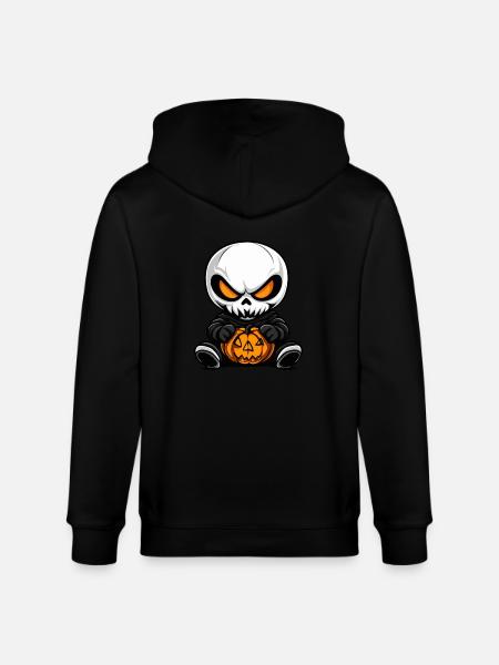 Zombie Halloween Skeleton - Stanley/Stella CULTIVATOR  Unisex Organic Hooded Jacket - black