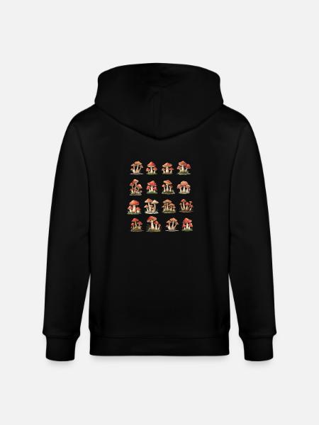 Rote Champignons - Stanley/Stella Unisex Bio-Kapuzenjacke CULTIVATOR - Schwarz