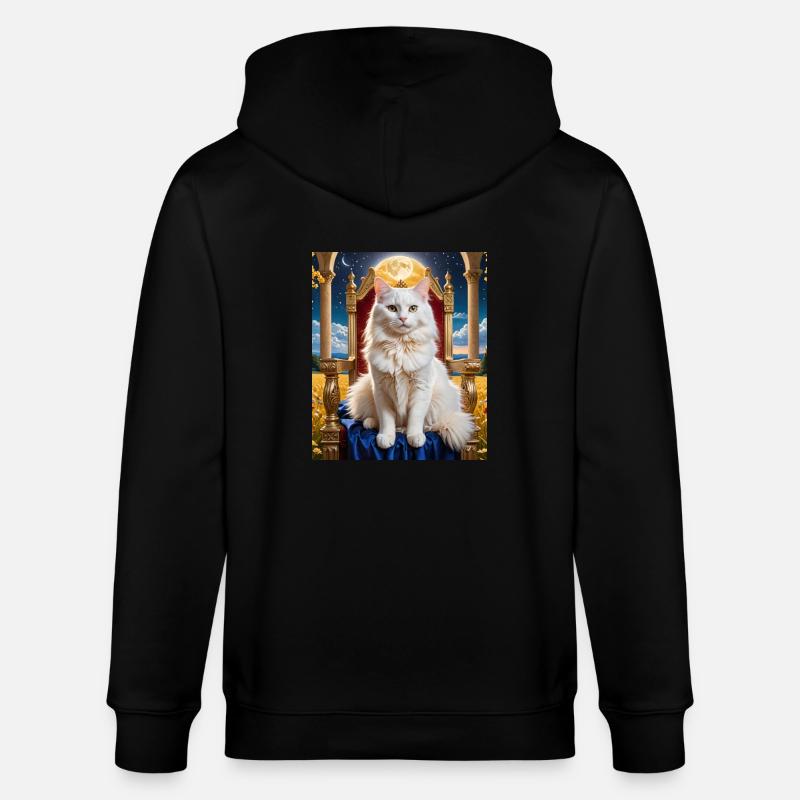 Cat - Stanley/Stella Unisex Bio-Kapuzenjacke CULTIVATOR  - Schwarz