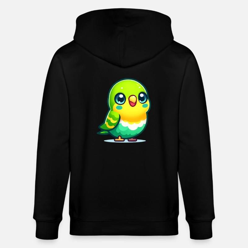 Perruche ondulée - Veste à capuche bio CULTIVATOR Stanley/Stella Unisexe - noir