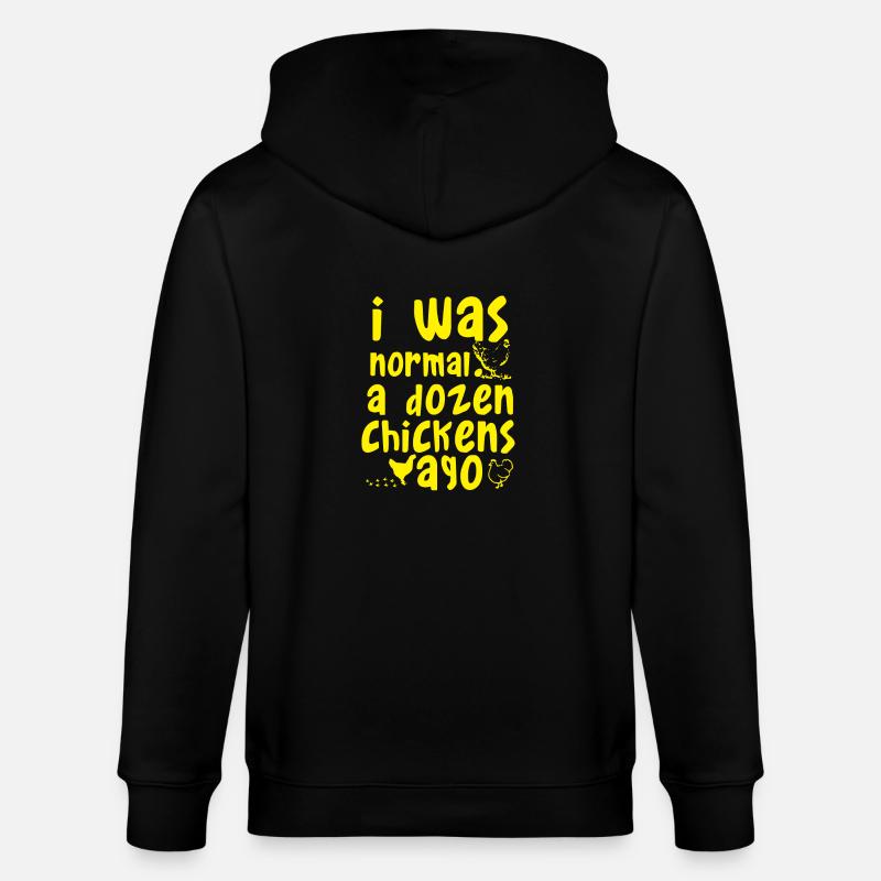 I was normal - Stanley/Stella Unisex Bio-Kapuzenjacke CULTIVATOR  - Schwarz