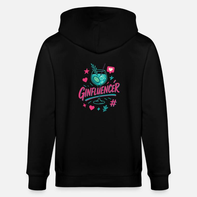 Ginfluencer - Stanley/Stella Unisex Bio-Kapuzenjacke CULTIVATOR  - Schwarz