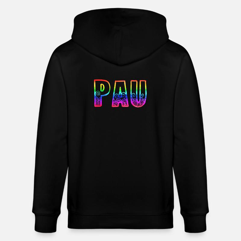 pau rs regenbogen - Stanley/Stella Unisex Bio-Kapuzenjacke CULTIVATOR  - Schwarz