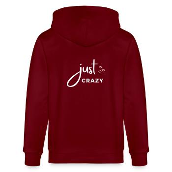 JGA Bachelorette Party Team Bride juste folle - Veste à capuche bio CULTIVATOR Stanley/Stella Unisexe - bordeaux - Dos - Anna (173cm)
