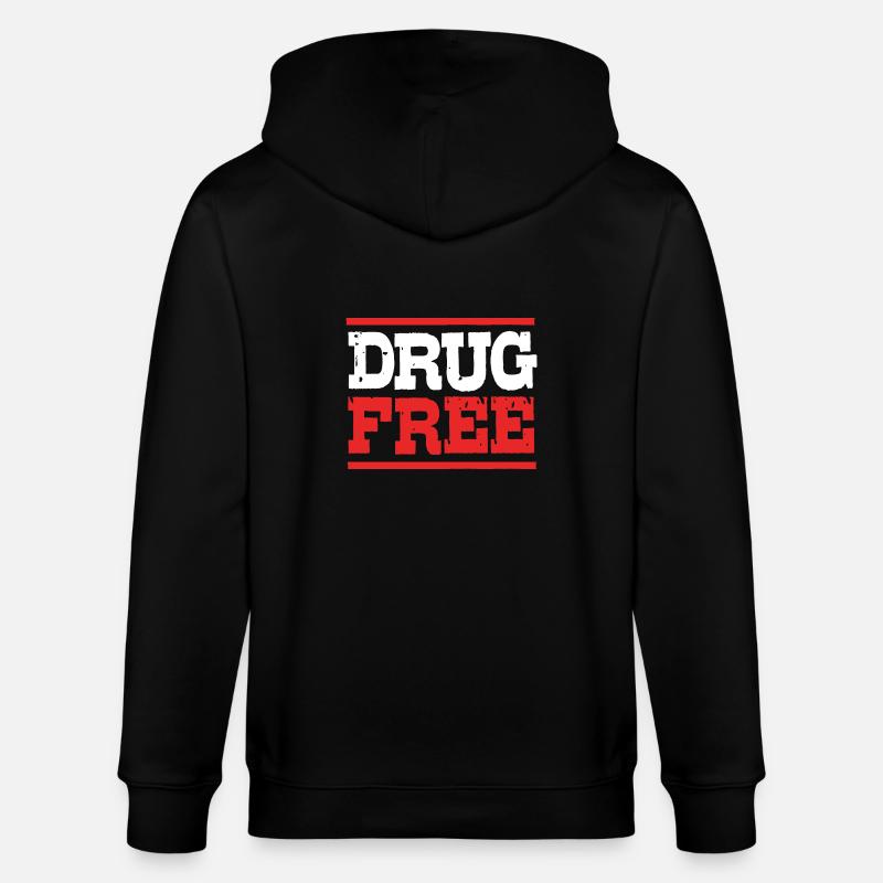 Drogenfrei Sucht Süchtig - Stanley/Stella Unisex Bio-Kapuzenjacke CULTIVATOR - Schwarz