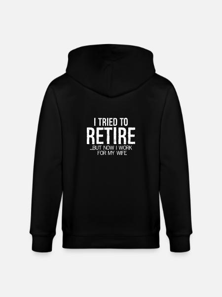 Jeg er træt af at gå på pension - Stanley/Stella økologisk unisex-hættejakke CULTIVATOR  - sort