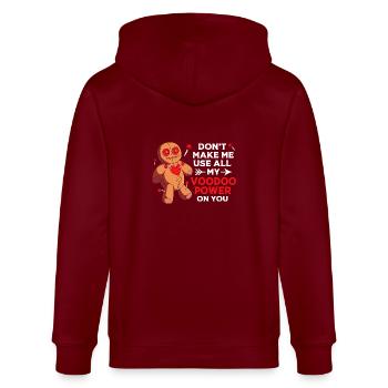 Vaudou - Veste à capuche bio CULTIVATOR Stanley/Stella Unisexe - bordeaux - Dos - Anna (173cm)
