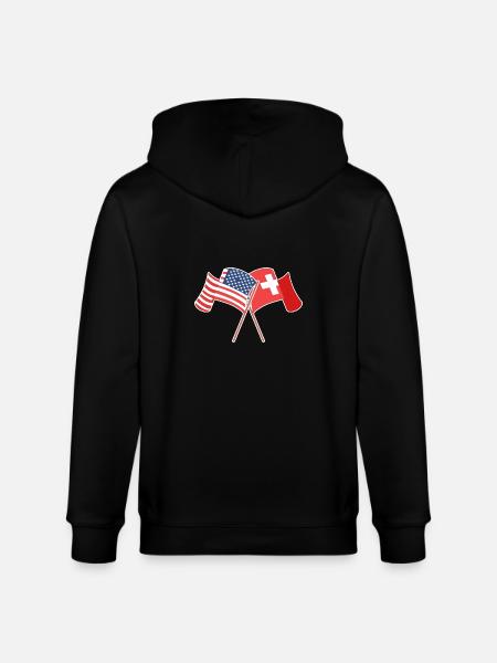 Schweiz Schweizer Schweizerdeutsch - Stanley/Stella Unisex Bio-Kapuzenjacke CULTIVATOR  - Schwarz