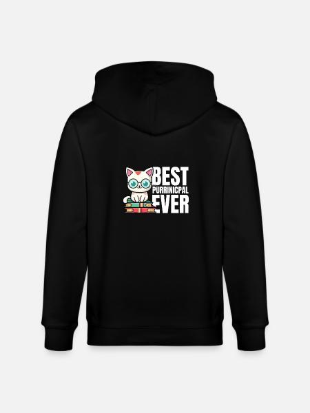 Best purrinicpal ever - Stanley/Stella Unisex Bio-Kapuzenjacke CULTIVATOR  - Schwarz