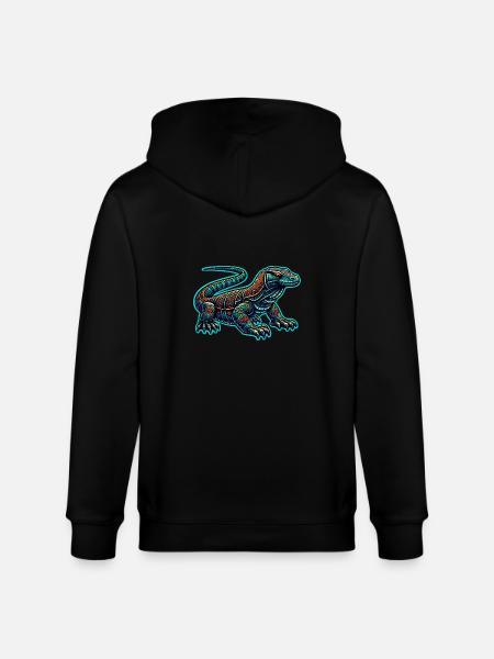 Komodo Dragon - Stanley/Stella CULTIVATOR  Unisex Organic Hooded Jacket - black