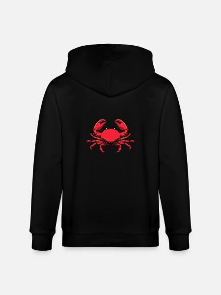 Crab - Stanley/Stella CULTIVATOR  Unisex Organic Hooded Jacket - black