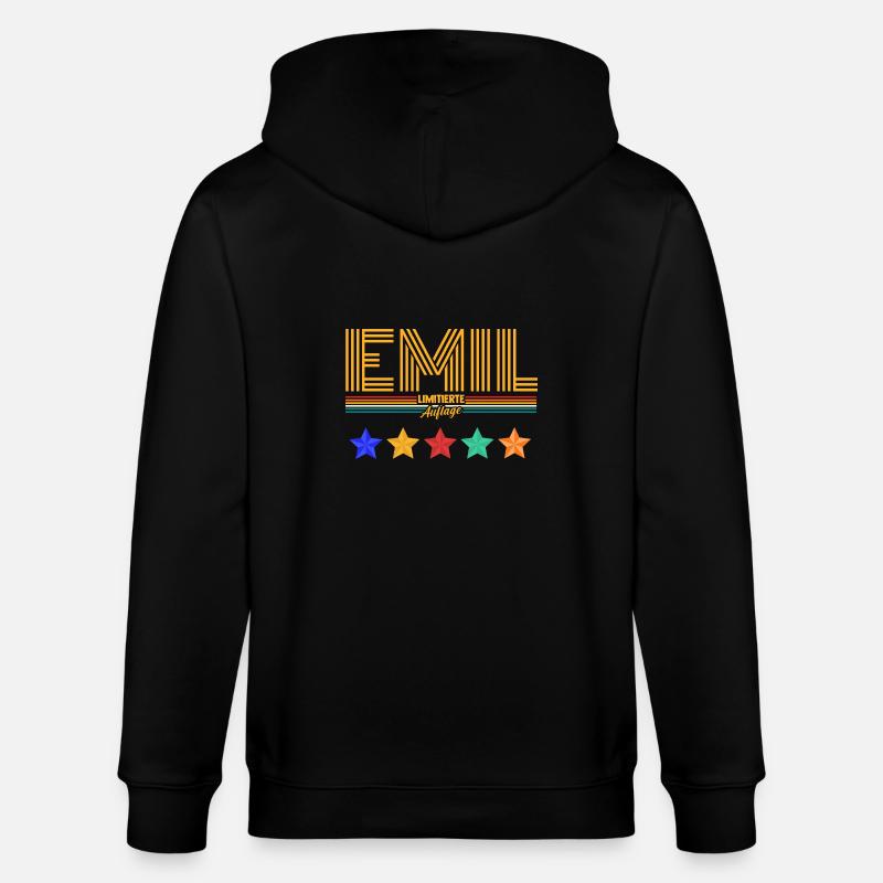 Emil - Stanley/Stella Unisex Bio-Kapuzenjacke CULTIVATOR  - Schwarz