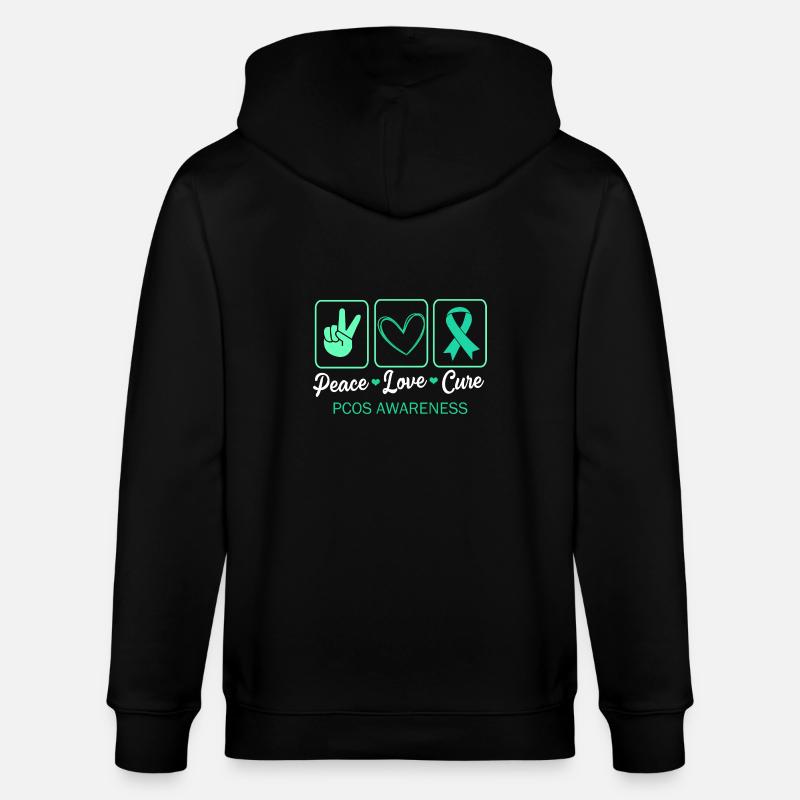 Pcos-Bewusstsein - Stanley/Stella Unisex Bio-Kapuzenjacke CULTIVATOR - Schwarz