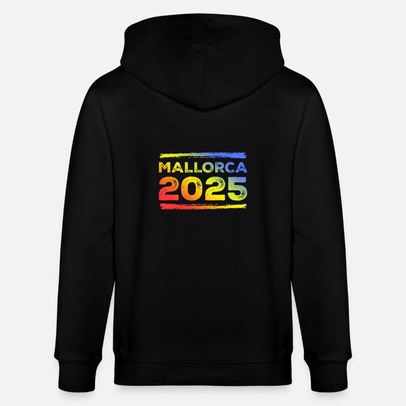 Mallorca 2025 Bunt - Stanley/Stella Unisex Bio-Kapuzenjacke CULTIVATOR  - Schwarz