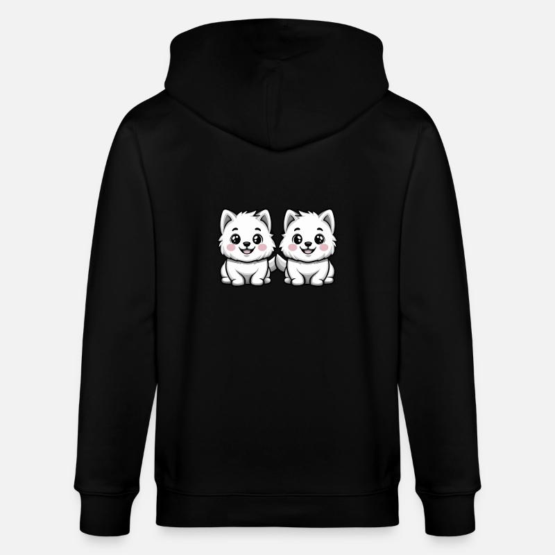 Bande dessinée Samoyède Dog - Veste à capuche bio CULTIVATOR Stanley/Stella Unisexe - noir