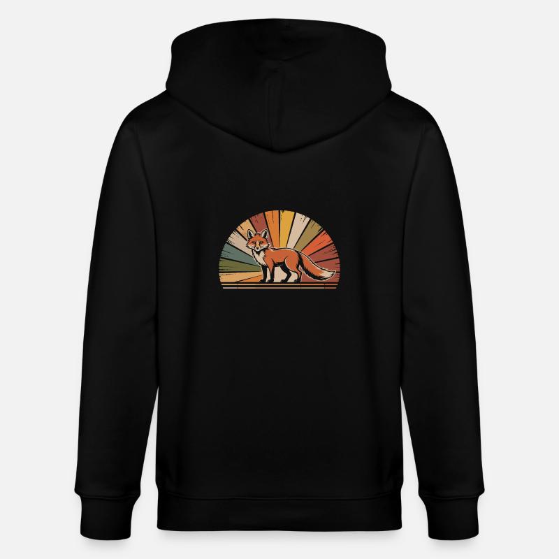 Fuchs Tier - Stanley/Stella Unisex Bio-Kapuzenjacke CULTIVATOR  - Schwarz