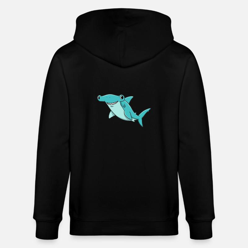 Animal Dessin Animé Requin Marteau - Veste à capuche bio CULTIVATOR Stanley/Stella Unisexe - noir