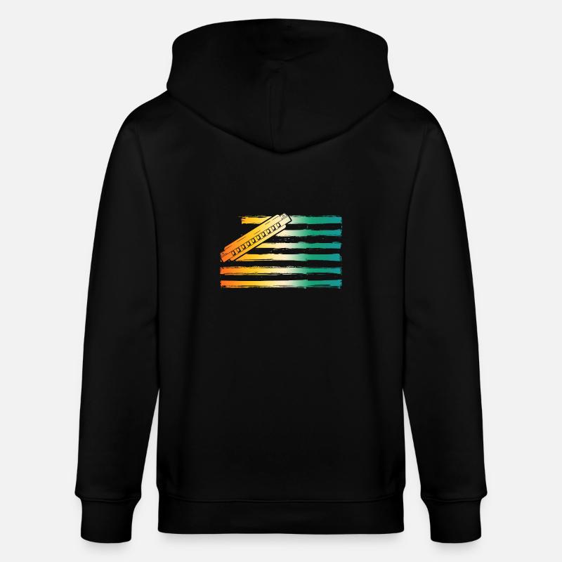 Harmonica Harmonica - Stanley/Stella CULTIVATOR  Unisex Organic Hooded Jacket - black