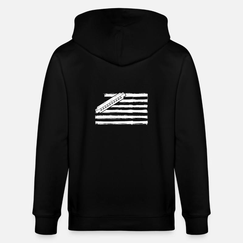 Harmonica Harmonica - Stanley/Stella CULTIVATOR  Unisex Organic Hooded Jacket - black