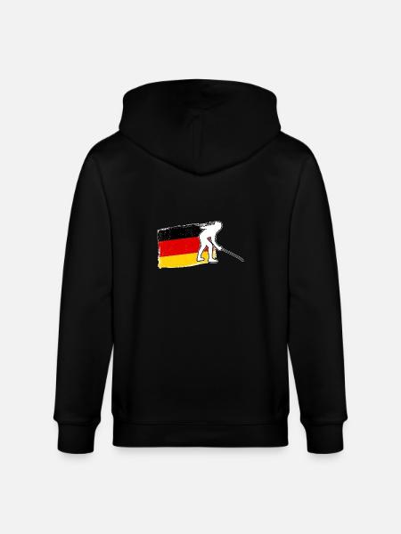 Fencing Germany Flag Fencing - Stanley/Stella CULTIVATOR Unisex Organic Hooded Jacket - black
