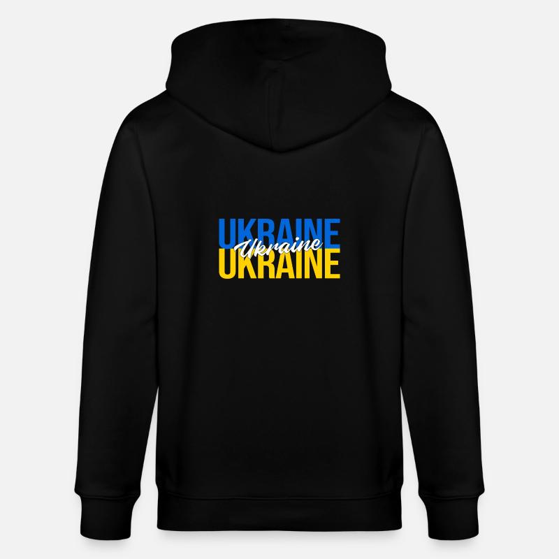 Ukraine - Stanley/Stella Unisex Bio-Kapuzenjacke CULTIVATOR  - Schwarz