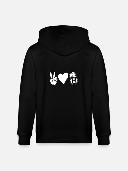 Chicken Rooster - Stanley/Stella CULTIVATOR Unisex Organic Hooded Jacket - black