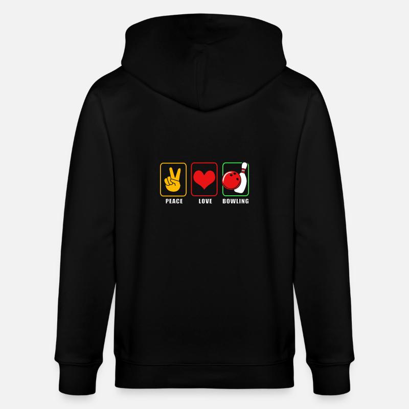 Bowling - Stanley/Stella Unisex Bio-Kapuzenjacke CULTIVATOR  - Schwarz