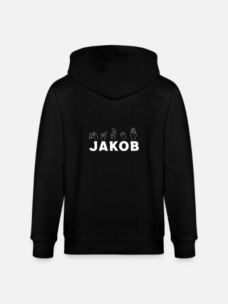 Sign language Jakob - Stanley/Stella CULTIVATOR  Unisex Organic Hooded Jacket - black