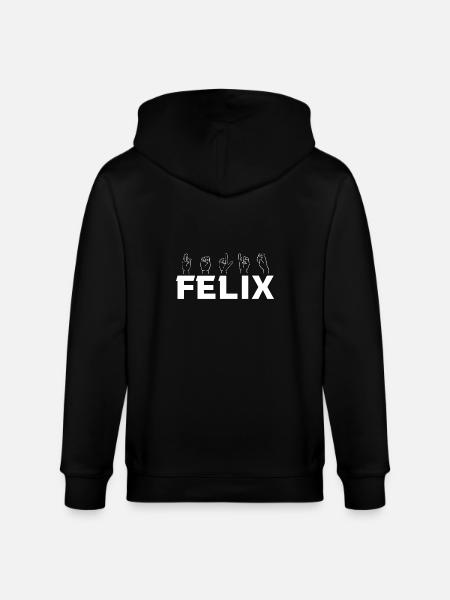 Sign language Felix - Stanley/Stella CULTIVATOR  Unisex Organic Hooded Jacket - black