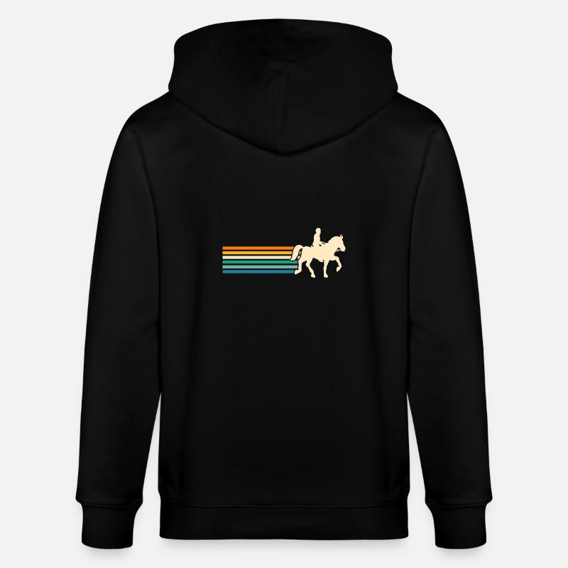 Cheval - Veste à capuche bio CULTIVATOR Stanley/Stella Unisexe - noir
