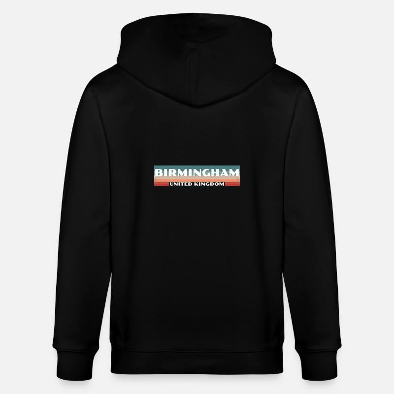 Birmingham UK Britisch Brite - Stanley/Stella Unisex Bio-Kapuzenjacke CULTIVATOR  - Schwarz