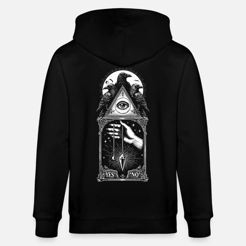 Ja/Nein Corbeaux-Pendel - Stanley/Stella Unisex Bio-Kapuzenjacke CULTIVATOR  - Schwarz