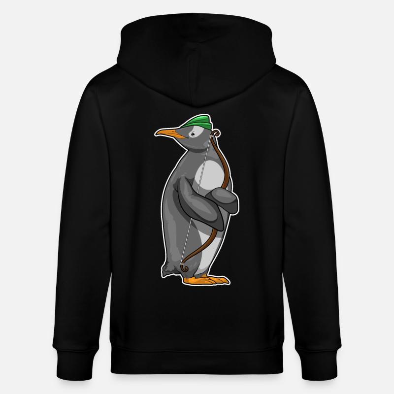 Arc de pingouin Archer - Veste à capuche bio CULTIVATOR Stanley/Stella Unisexe - noir