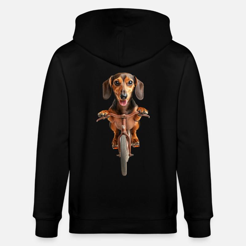 Dackel - Stanley/Stella Unisex Bio-Kapuzenjacke CULTIVATOR - Schwarz