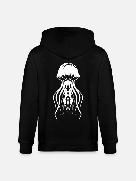 Jellyfish Gift - Stanley/Stella CULTIVATOR  Unisex Organic Hooded Jacket - black