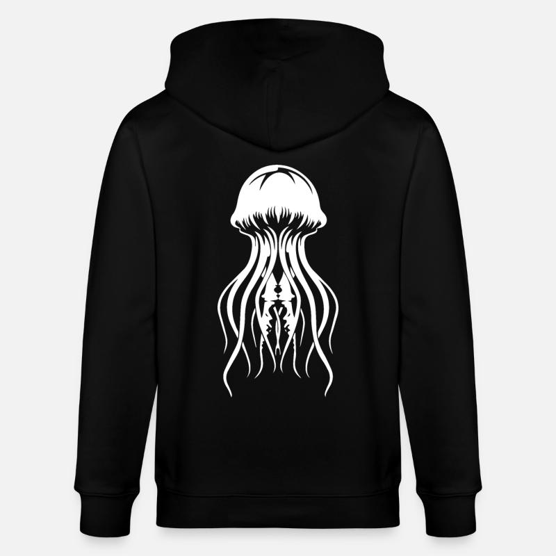 Jellyfish Gift - Stanley/Stella CULTIVATOR Unisex Organic Hooded Jacket - black