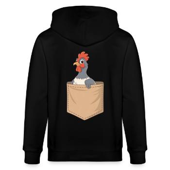 Auerhahn - Stanley/Stella Unisex Bio-Kapuzenjacke CULTIVATOR  - Schwarz - Hinten - Anna (173cm)