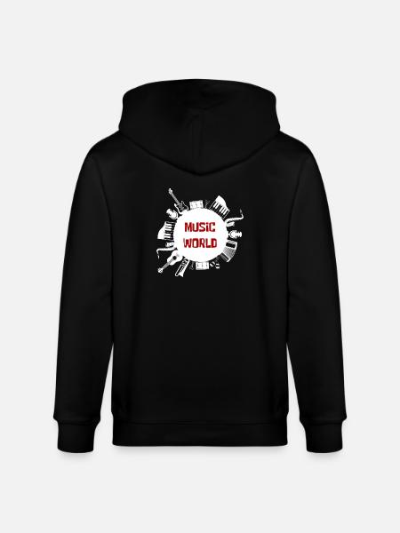 MUSIC WORLD Collection - Stanley/Stella CULTIVATOR Unisex Organic Hooded Jacket - black