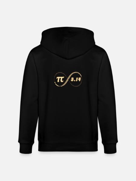 Fascinating Pi number - Stanley/Stella CULTIVATOR  Unisex Organic Hooded Jacket - black