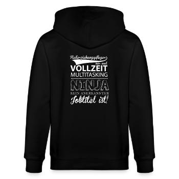 HEP Shirt-Multitasking - Stanley/Stella Unisex Bio-Kapuzenjacke CULTIVATOR  - Schwarz - Hinten - Anna (173cm)