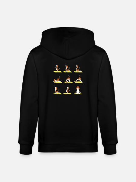 Yoga Exercises Dog Mistress Gifts - Stanley/Stella CULTIVATOR  Unisex Organic Hooded Jacket - black