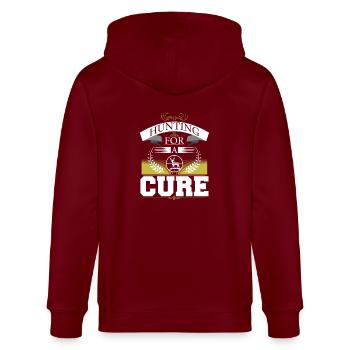 Hunting for a cure - Stanley/Stella Unisex Bio-Kapuzenjacke CULTIVATOR  - Burgunderrot - Hinten - Anna (173cm)