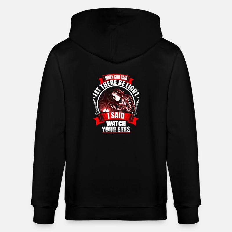 When God Said - Welder - Stanley/Stella Unisex Bio-Kapuzenjacke CULTIVATOR  - Schwarz