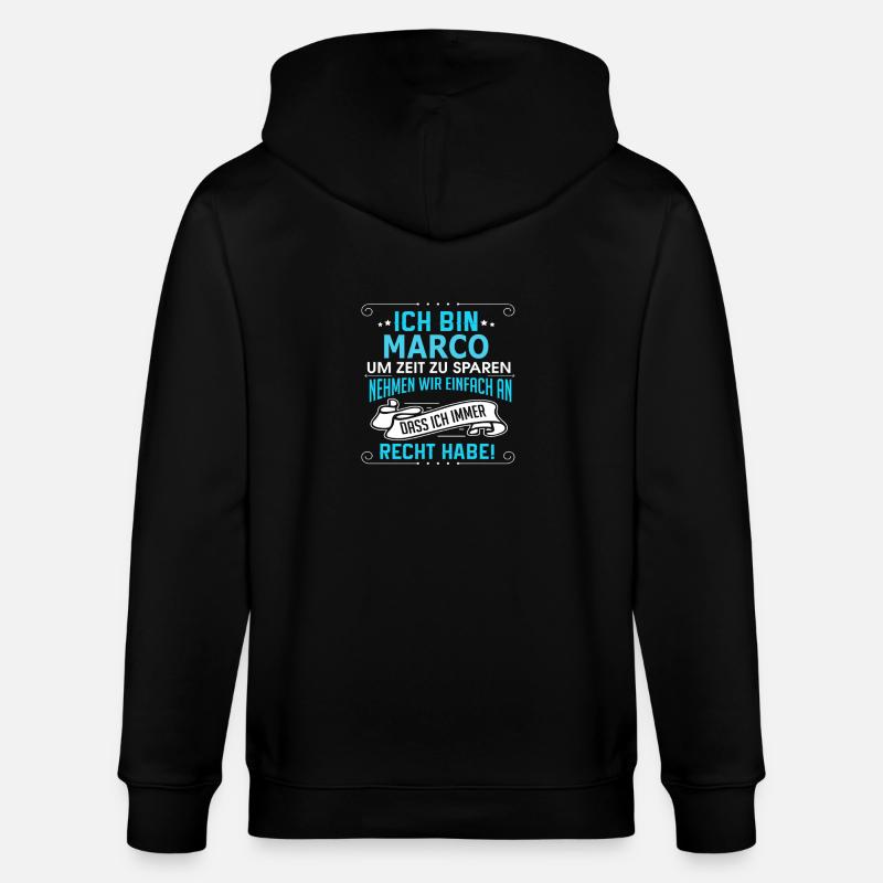 MARCO - Stanley/Stella Unisex Bio-Kapuzenjacke CULTIVATOR  - Schwarz