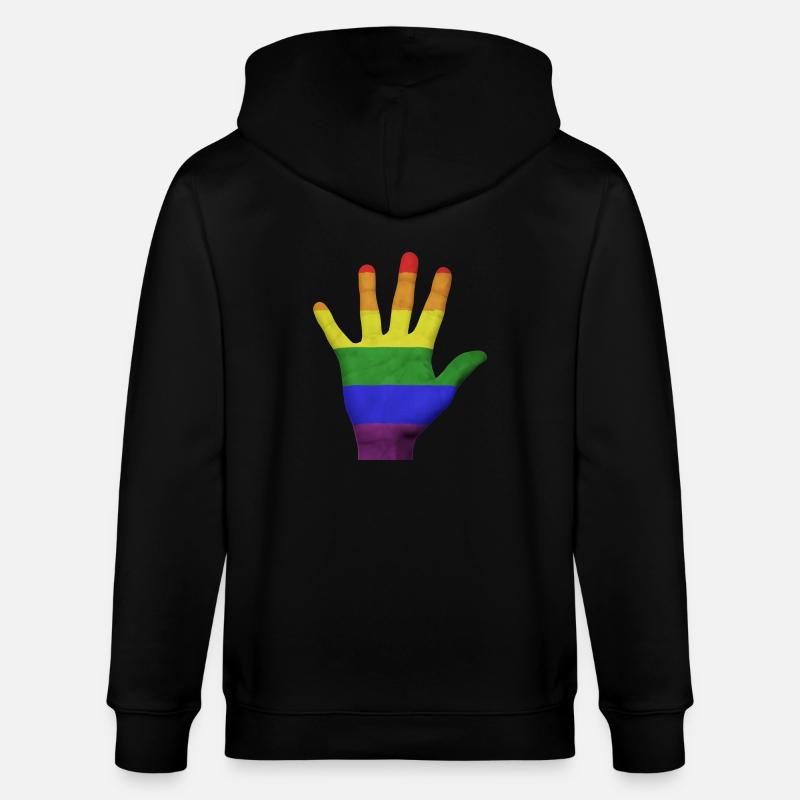 main LGBT PRIDE - Veste à capuche bio CULTIVATOR Stanley/Stella Unisexe - noir