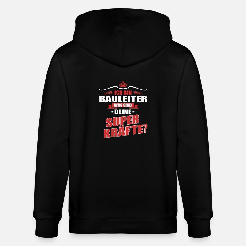 BAULEITER-Superkräfte GESCHENK - Stanley/Stella Unisex Bio-Kapuzenjacke CULTIVATOR  - Schwarz