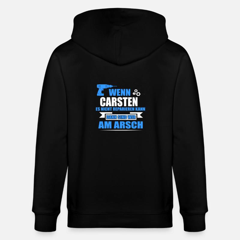 CARSTEN -Geschenk - Stanley/Stella Unisex Bio-Kapuzenjacke CULTIVATOR  - Schwarz