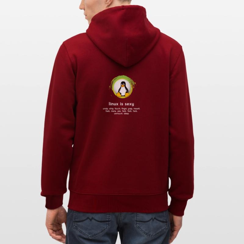 Computer System Penguin Nerd pc inside code admin Stanley/Stella CULTIVATOR  Unisex Organic Hooded Jacket