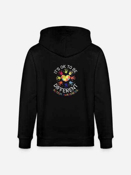 It's ok to be different - Autism Awareness - Ekologisk luvjacka CULTIVATOR unisex från Stanley/Stella - svart