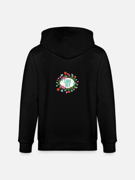 Carpe Diem - Stanley/Stella CULTIVATOR  Unisex Organic Hooded Jacket - black